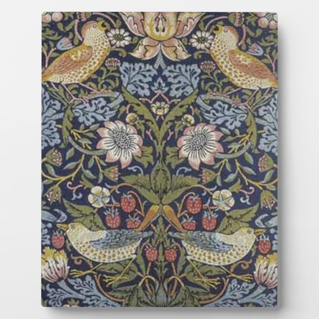Placa Expositora William Morris Strawberry Thief Design 1883 (Frente)