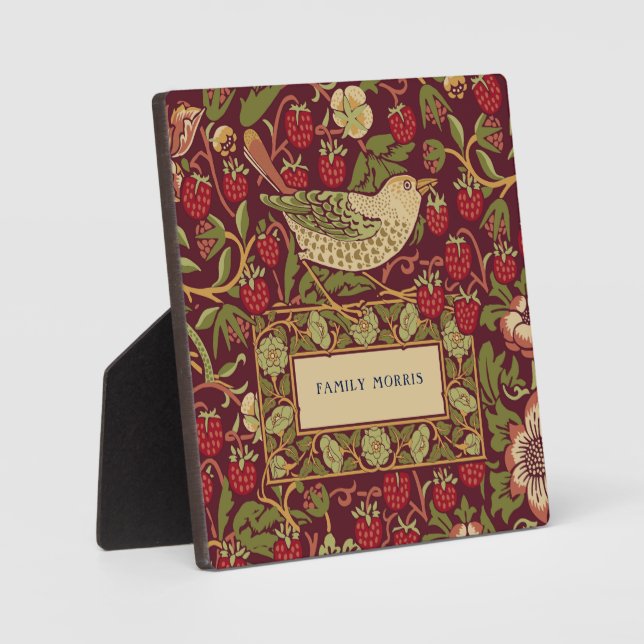 Placa Expositora William Morris Strawberry Thief Plaque (Anverso)