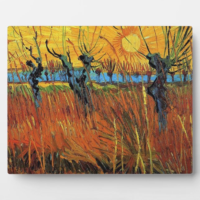 Placa Expositora Willows at Sunset, Vincent van Gogh (Frente)