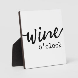 Placa Expositora Wine o'clock | Rótulo Wine Bar Farmhouse