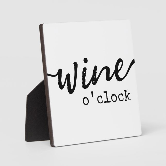 Placa Expositora Wine o'clock | Rótulo Wine Bar Farmhouse (Anverso)
