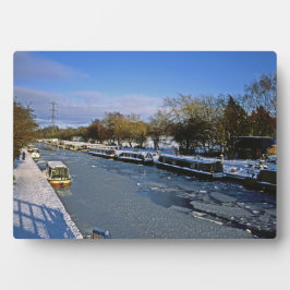 Placa Expositora Winter Macclesfield Canal Cheshire Inglaterra