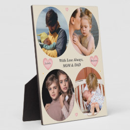 Placa Expositora With Love Always – 4-Photo Gift from Mom & Dad