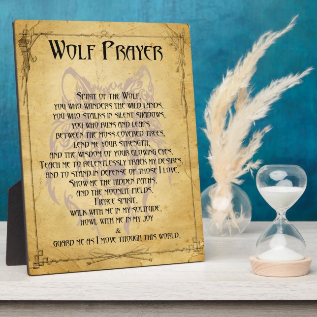 Placa Expositora Wolf Prayer (Lado)