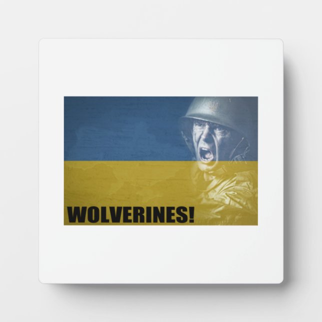 Placa Expositora ¡Wolverines de Ucrania! (Frente)