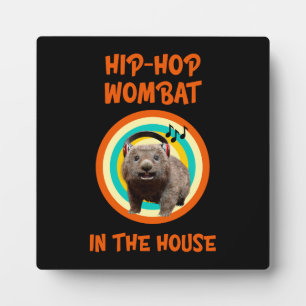 Placa Expositora Wombat divertido de Hip-hop en la casa