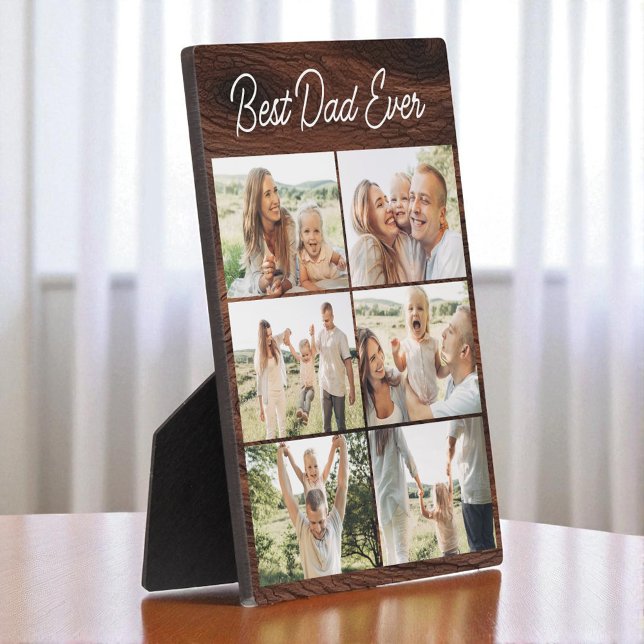Placa Expositora Wood Father's Day Best Dad Ever 6 Photo Collage (Subido por el creador)