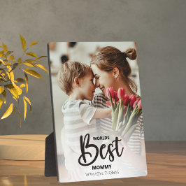 Placa Expositora Worlds Best Mommy Photo with White Writing