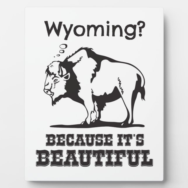 Placa Expositora ¿Wyoming? Porque es hermoso (Frente)