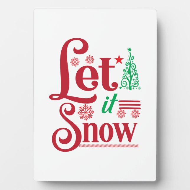 Placa Expositora Xmas Art Let Is Snow (Frente)