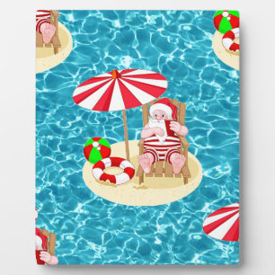 Placa Expositora xmas beach santa claus