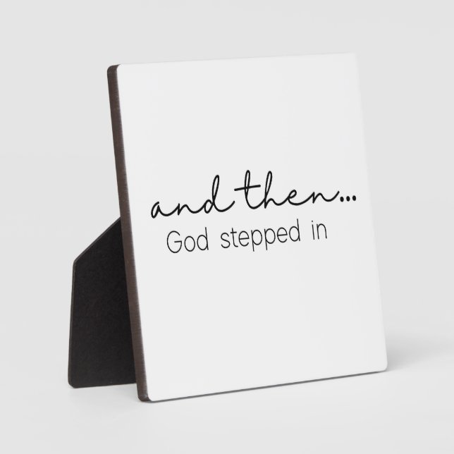 Placa Expositora Y luego... Dios intervino en el Rótulo cristiano (Anverso)