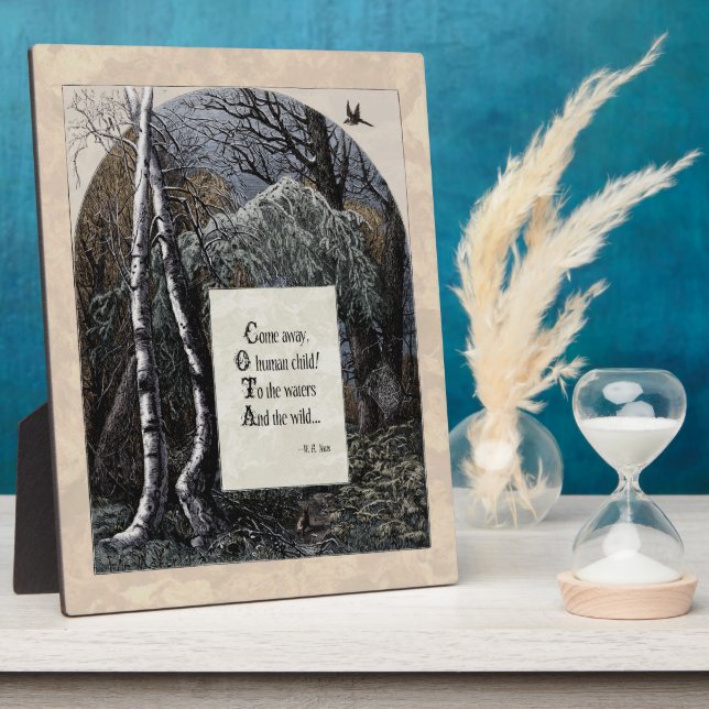 Placa Expositora Yeats "El niño robado" Victoria 8x10 Plata de Arte (Lado)