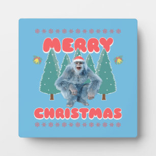Placa Expositora Yeti Divertido - Feliz Navidad