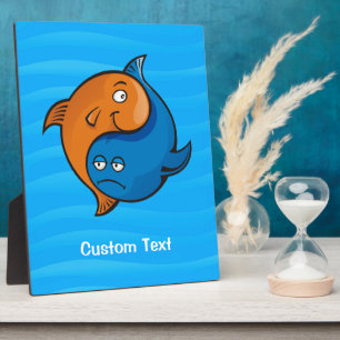 Placa Expositora Yin Yang Fish Personalizado Plaque