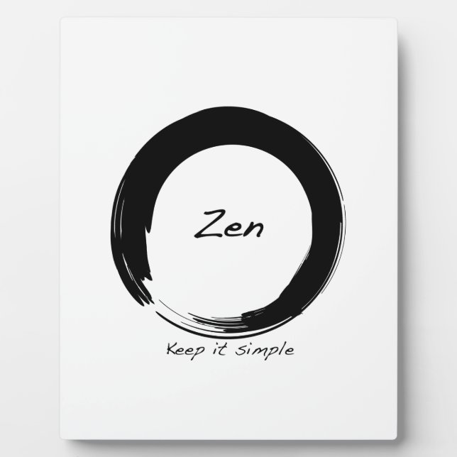 Placa Expositora Zen: Manténganlo Simple (Frente)