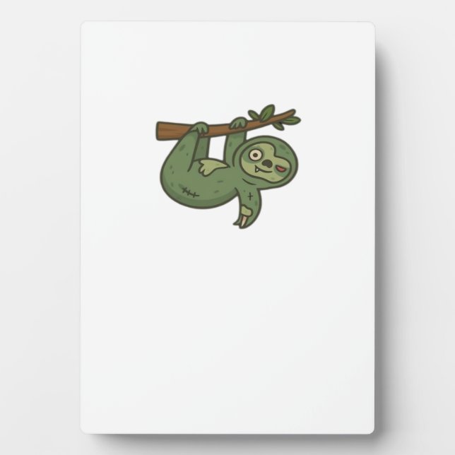 Placa Expositora Zombie Sloth Classic T-Shirt (Frente)