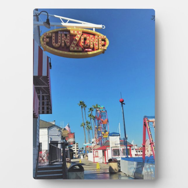 Placa Expositora Zona de diversión de Balboa, Newport Beach, Califo (Frente)