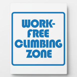Placa Expositora Zona de escalada libre de trabajo