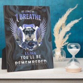 Placa Expositora Zwergschnauzer Mientras Tenga Aliento Memorial