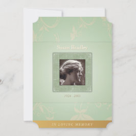 Placa Floral Pale Green en la plantilla de memoria