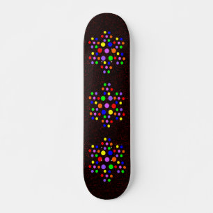Placa Floral Rainbow Spots Skateboard