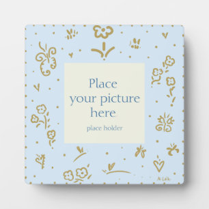 Placa fotográfica azul pálido