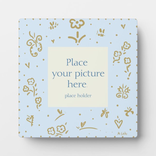 Placa fotográfica azul pálido (Frente)