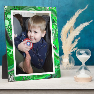 Placa fotográfica de Mármol de imitación verde y n