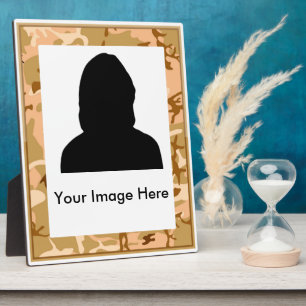 Placa militar conmemorativa de arena del desierto