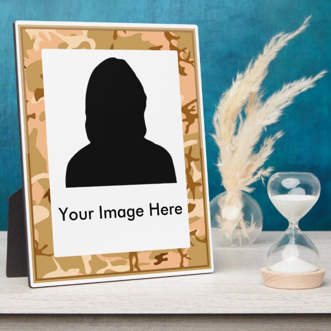 Placa militar conmemorativa de arena del desierto (Lado)