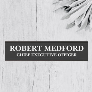 Placa moderna de nombre de Rótulo de puerta