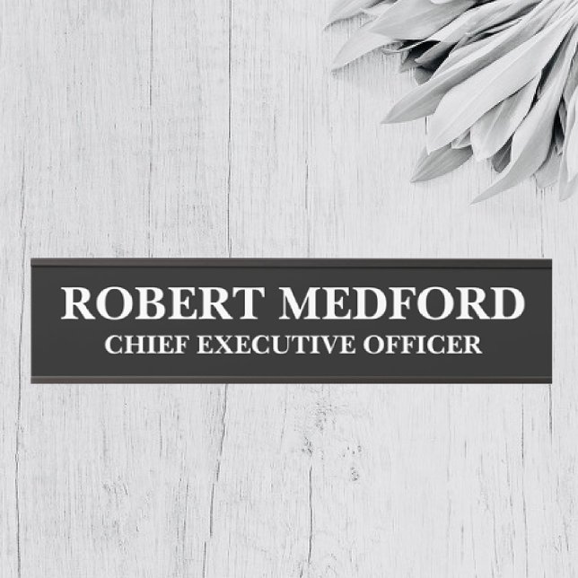 Placa moderna de nombre de Rótulo de puerta (Subido por el creador)