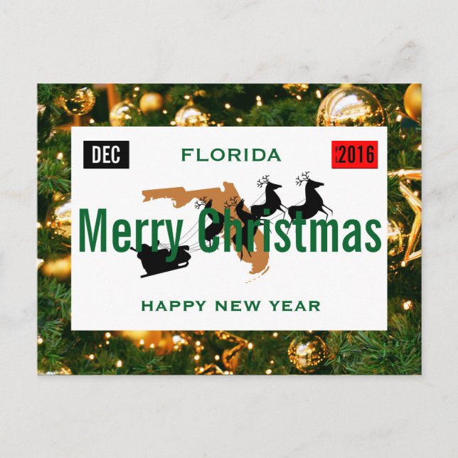 Placa Navidad de Florida Personaliza (Anverso)
