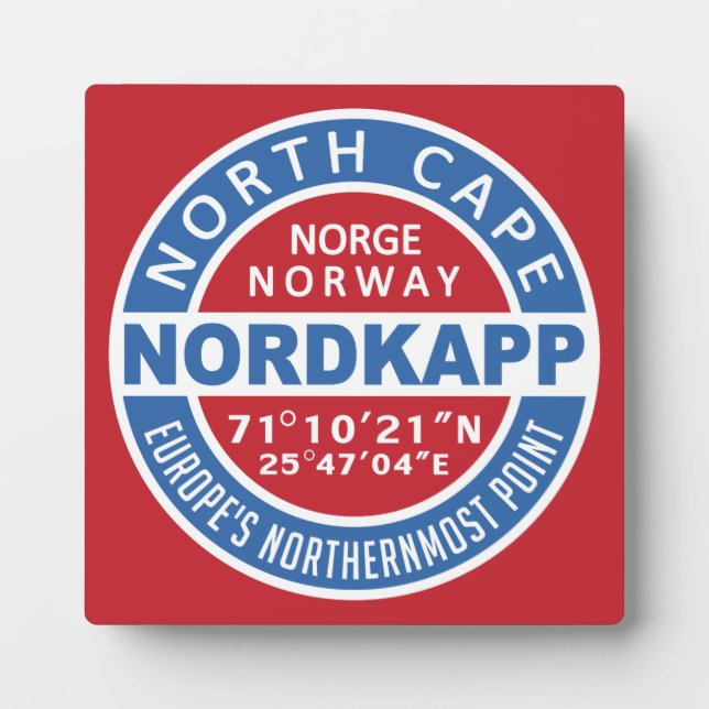 placa noruega NORDKAPP (Frente)