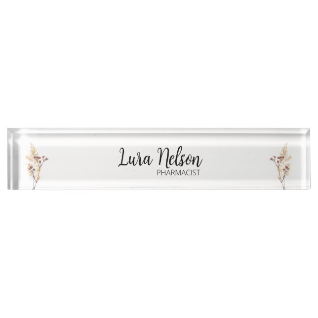 Placa para Escritorio - Placa de Nombre de Acrílic (Anverso)