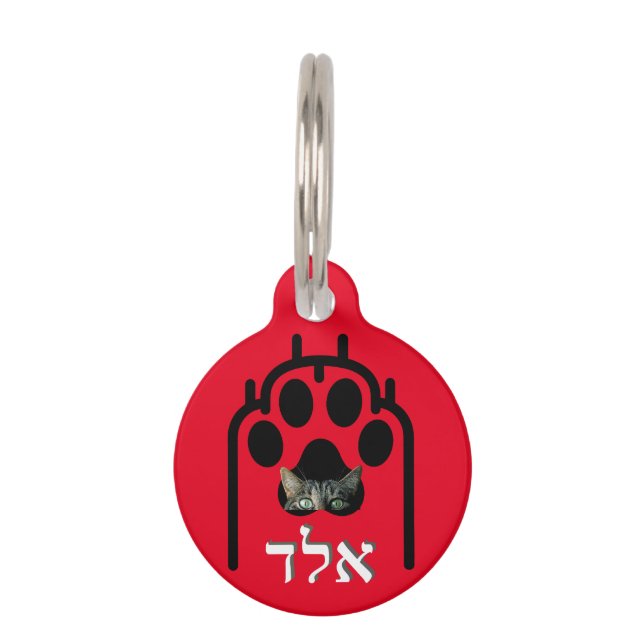 Placa para macotas Pequeña, ¨b'li ayin hara¨ (Anverso)