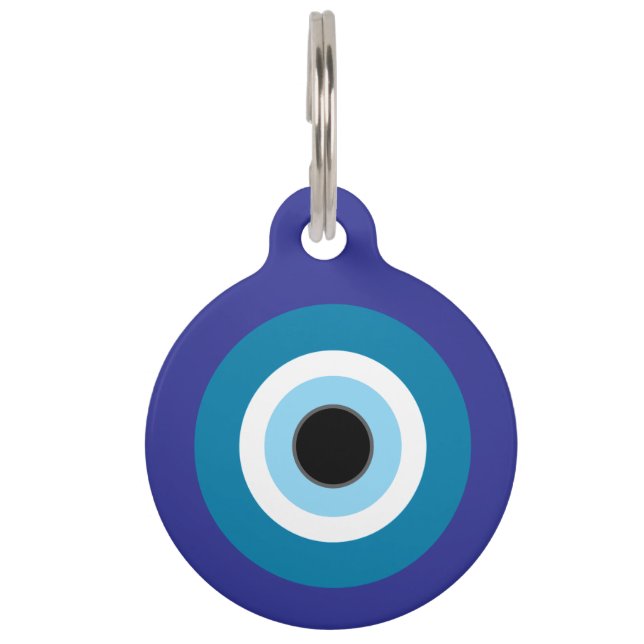 Placa para mascota con ojo turco azul (Anverso)