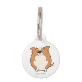 PLACA PARA MASCOTAS ボーダーコリー"ボダたま (レッド)" <名前・電話番号>