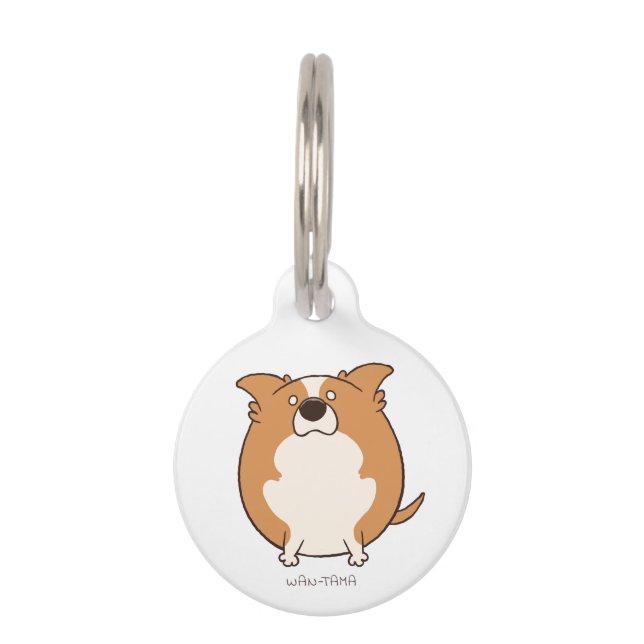 PLACA PARA MASCOTAS ボーダーコリー"ボダたま (レッド)" <名前・電話番号> (Anverso)