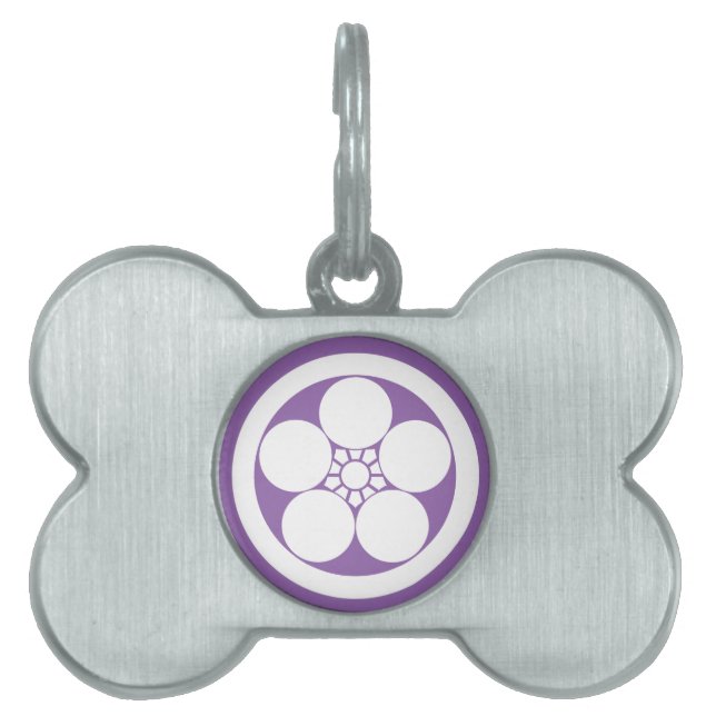 PLACA PARA MASCOTAS 丸 に 梅 鉢 (Frente)