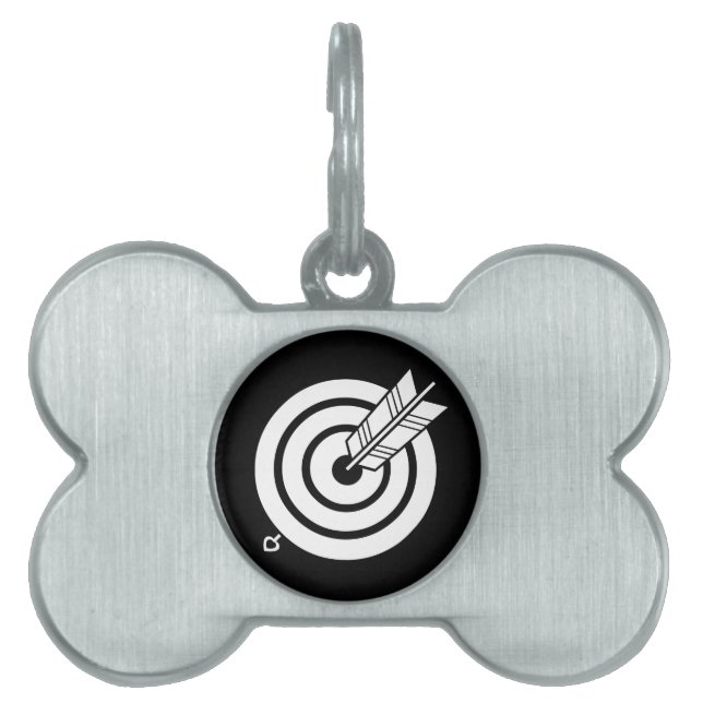 PLACA PARA MASCOTAS 丸 的 に 当 た り 矢 (Frente)