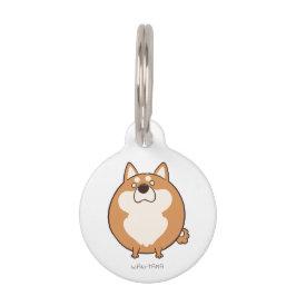 PLACA PARA MASCOTAS 柴犬"しばたま(茶)"