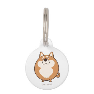 PLACA PARA MASCOTAS 柴犬"しばたま(茶)"