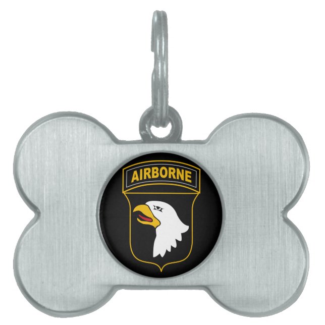 Placa Para Mascotas 101ª División Aérea Veterano Militar (Frente)