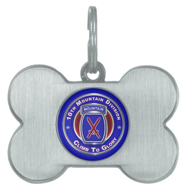 Placa Para Mascotas 10.ª División de Montaña (Frente)