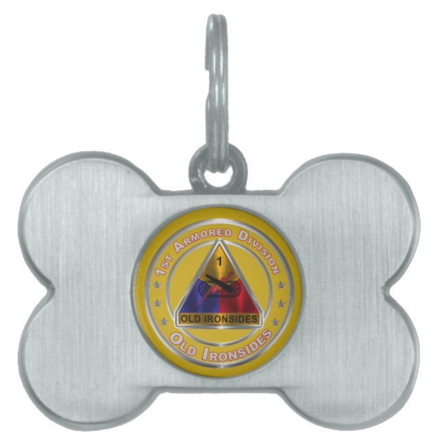 Placa Para Mascotas 1.ª División Acorazada (Frente)