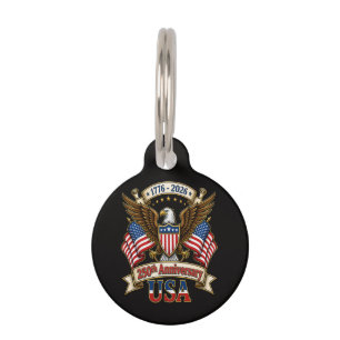 Placa Para Mascotas 250 Aniversario de EE. UU.
