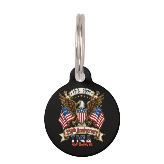 Placa Para Mascotas 250 Aniversario de EE. UU. (Anverso)