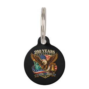 Placa Para Mascotas 250 años 250 aniversario de Estados Unidos